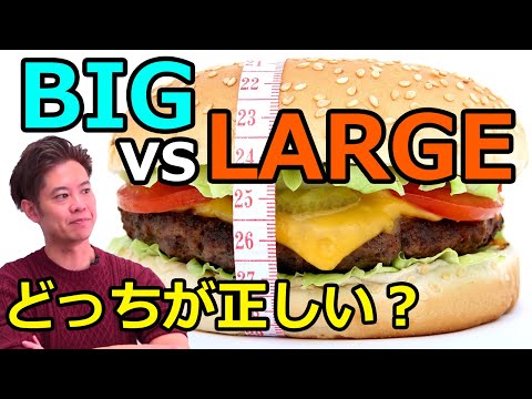 【英語】大きい VS 大きい　Big と Large の違いはなんだ！