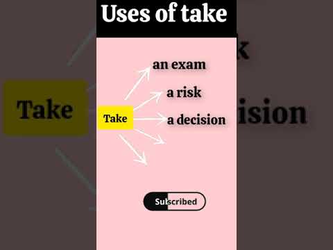 Uses of take #letslearnenglish #shorts #viral