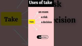 Uses of take #letslearnenglish #shorts #viral