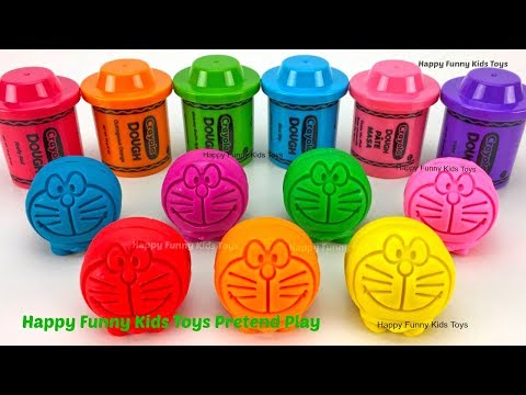 Learn Colors with Play Doh Doraemon and Molds | Surprise Eggs Yowie Zuru 5 Surprise Toys