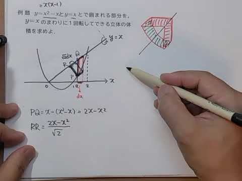 Ⅲ積分法第49回　体積8斜回転体