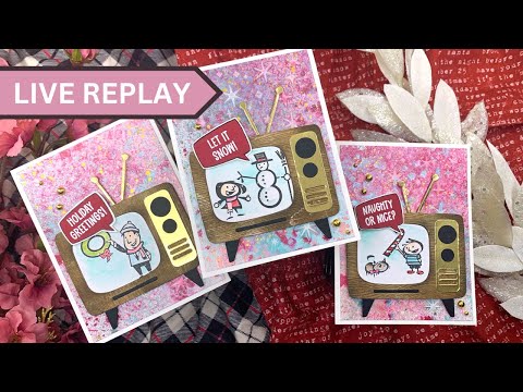 🟣LIVE REPLAY! Retro TV Christmas Cards