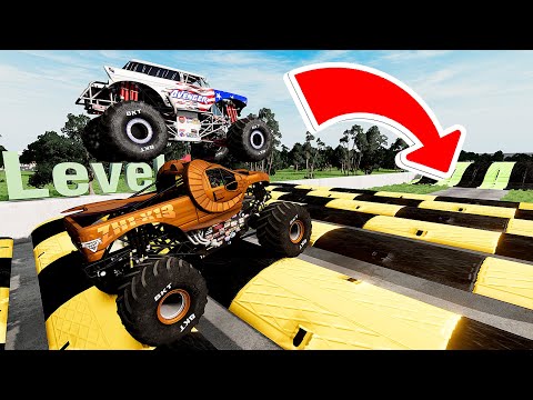 Monster Truck VS Giant Hill Track Parkour Challenge - BeamNG Drive