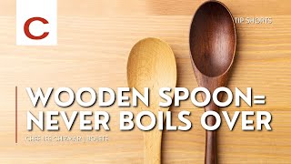 Wooden Spoon To Help Spill Over | Chef Lee Chizmar | Tips #shorts