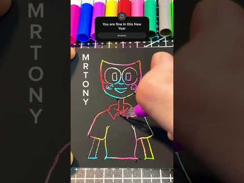 Easy drawing Gangle #theamazingdigitalcircus #shortsdrawing #gangle #rainbowscratch #scratchbook