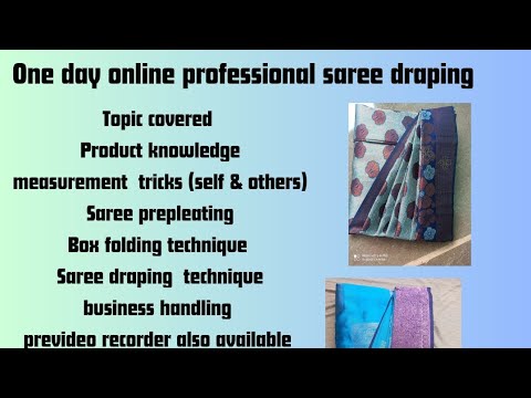 online saree draping workshop