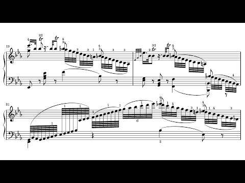 Wolfgang Amadeus Mozart - Fantasia in C minor, K.396 (Completed by M. Stadler) (1782) [Score-Video]