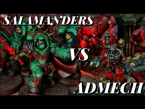 Space Marines Vs Adeptus Mechanicus. Warhammer 40k Battle Report. Road to 3k subs.