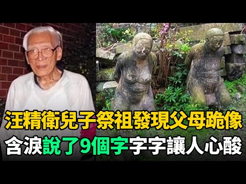 汪精衛兒子回大陸祭祖，意外發現墓前父母跪像，震驚之餘含淚說了9個字