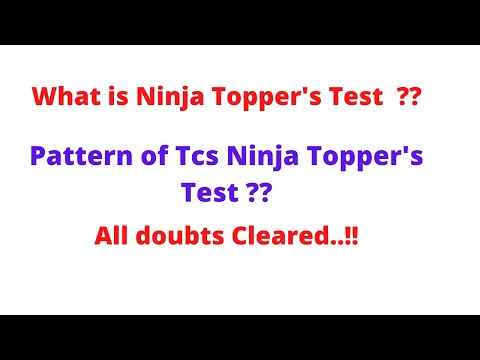 what is tcs ninja toppers test | | Tcs ninja topper's test pattern #tcs #nqt #ninja #ninja_interview