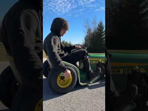 Easiest way to clean a lawnmower wheel 😂 #gokart #automobile #gokartracing #car #tractor #auto