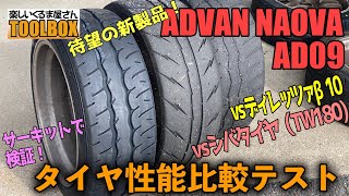 待望の新製品ADVANネオバAD09！サーキットで比較性能テスト！vsシバタイヤvsディレッツァβ10