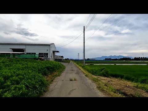 A cloudy, chilly day A simple video of a walk in the Japanese countryside in the evening