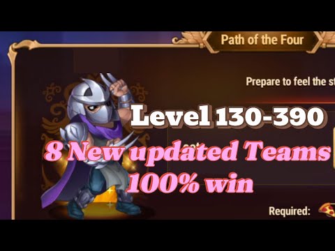 Level 130-390 Path of Four 100% WIN! Hero Wars Dominion Era