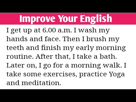 Daily Routine In English||इंग्लिश पढ़ना सीखें// English Reading Practice