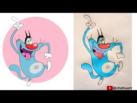 "Draw Oggy from Oggy and the cockroaches " #oggy #art