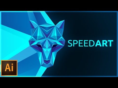 Illustrator SpeedArt | Abstract Wolf | By Flow Graphics