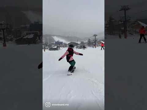 Ollie 360 or Andy 360 #單板滑雪 #日本滑雪 #snowboarding #滑雪 #groundtrick #snowboard_world #グラトリ