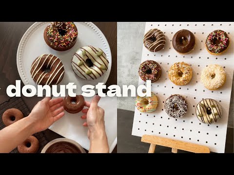 【焼きドーナツ】400円で夢のドーナツスタンドDIY!?しっとりドーナッツの作り方donut stand DIY at home!?How to make moist baked donuts