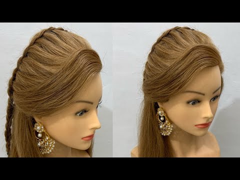 New Front Hairstyle for Wedding : Hairstyles with Lehnga : Hair style girl