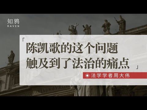 陈凯歌的这个问题，触及到了法治的痛点