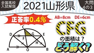 【2021年全国高校入試数学解説】山形県大問４の３ 高校入試 高校受験 令和３年度 数学