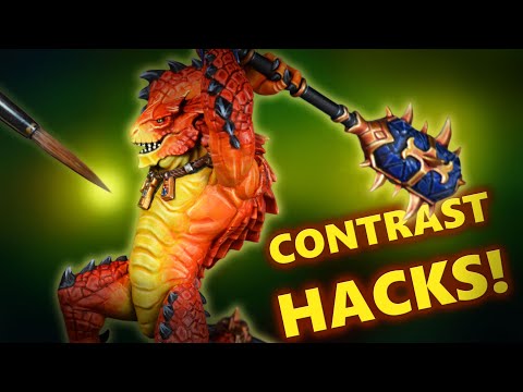 Contrast Hacks! Painting A Fiery Kroxigor for Warhammer Age of Sigmar | Seraphon Tutorial