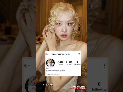 Top 10 most followed k-pop idols on Instagram #shorts #rosé #jennie #jisoo #lisa #taehyung #jin