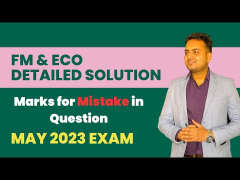 FM & ECO Suggested Answer for May 2023 Exam