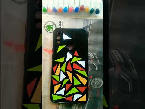 mobile cover decorated at home #diy #easycraft #art #ytshorts #shorts