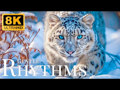 Gentle Rhythms 8K ULTRA HD🐾Animal Movements With Soothing Piano