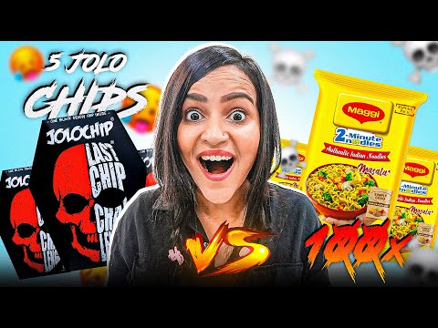 5 JOLOCHIP 🔥 vs 100 MAGGI || क्या होगा इनको मिक्स करने से