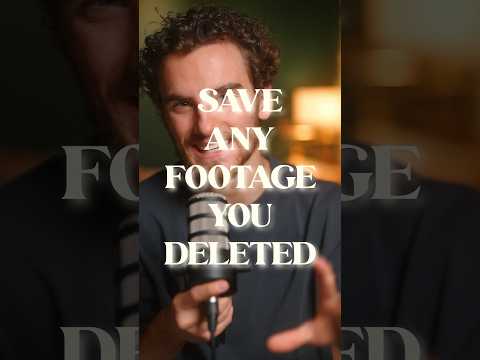 How to Save Footage You Accidentally Deleted!