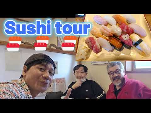 【Welcome to Japan】タイの友人に回らない鮨！　Sushi tour 🍣　＃sushi　#hotspring　#すし