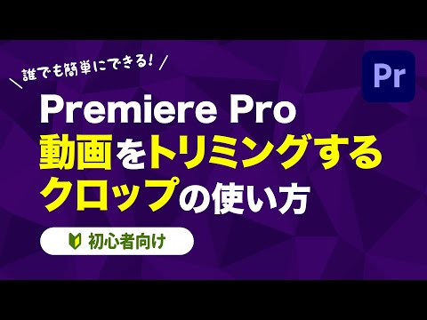 【Premiere Pro】動画素材をトリミングするクロップの使い方【初心者向け】