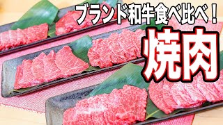 【贅沢ざんまい】人気お取り寄せ！ブランド和牛６種を焼き肉で食べ比べ！