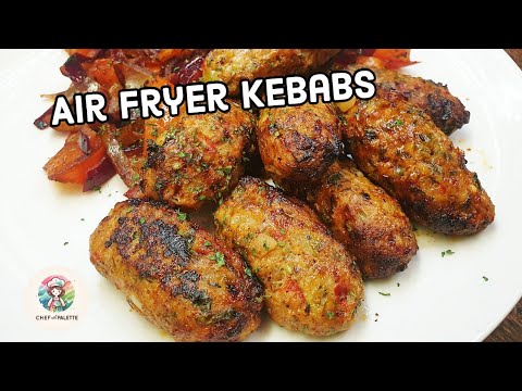 How To Make Chicken Kebabs In Air Fryer | Easy Healthy Chicken Kebabs Recipe |