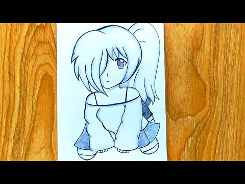 How to draw stylish anime girl step by step | Draw so easy