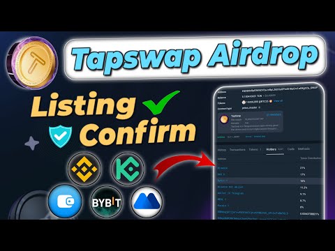 Tapswap Binance listing confirm | tapswap listing date | tapswap tge date #tapswaplisting