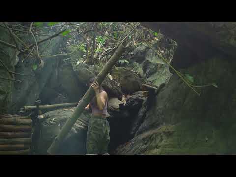 FULL 68 DAY THE AMAZONA GIRL SOLO CAMPING SURVIVAL IN THE RAIN FOREST - BUILDING SHELTER - ASMR