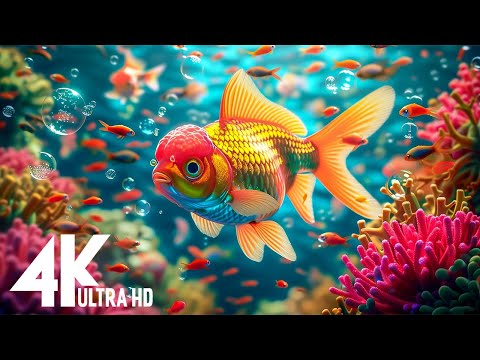 VIDEO Aquarium 4K (ULTRA HD)🐠 Best for relaxation, soft piano music, coffee, relaxation, sleep #459