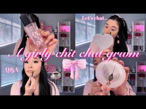 GIRL CHAT + GRWM 🎀 | Q&A, moving back, how I’ve been, YouTube content, & a cute haul at the end