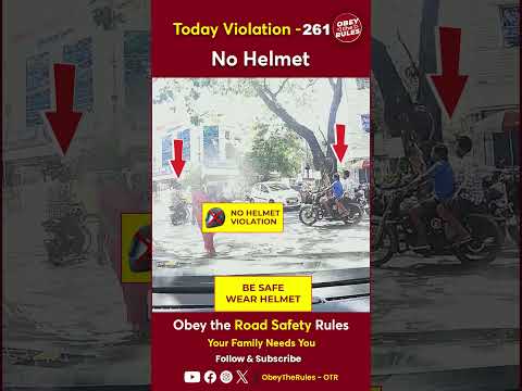 TODAY VIOLATION-261 Secure Your Ride with Helmet #otr #obeytherules #chennaitrafficpolice