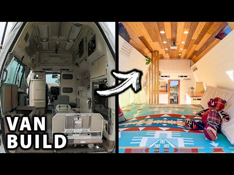 VAN BUILD | AMBULANCE Conversion Timelapse | 2-Year DIY Transformation