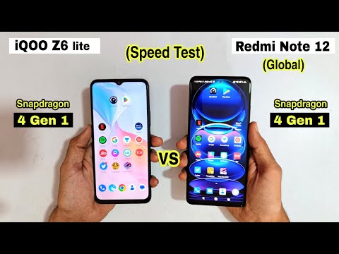 iqoo z6 lite 5g vs redmi note 12 5g global Speed Test & Comparison | Snapdragon 4 Gen 1 vs 4 Gen 1