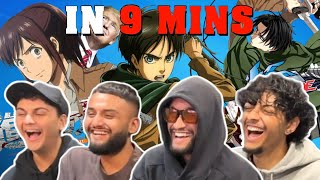 THIS VIDEO IS HILARIOUS! | Attack on Titan IN 9 MINUTES by Gigguk Reaction