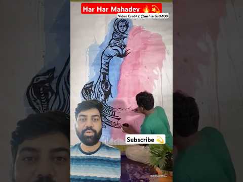 Har Har Mahadev Wall Art by Mahiartist6108 👏🤩 #shorts #art #wallart #harharmahadev