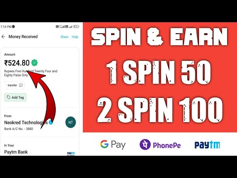 SPIN & EARN| NEW EARNING APP TODAY| BEST SELF EARNING APP 2023