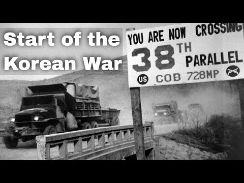 25th June 1950: Korean War begins when North Korean forces cross the 38th parallel