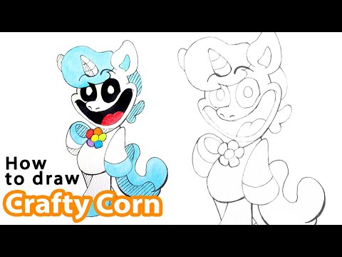 How to draw CraftyCorn | Project Playtime Smiling Critters